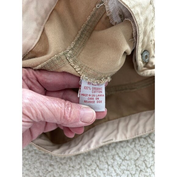 Sportif USA Womens Shorts 100% Organic Cotton Mid Rise Tan/Beige Size 8 - Picture 8 of 13